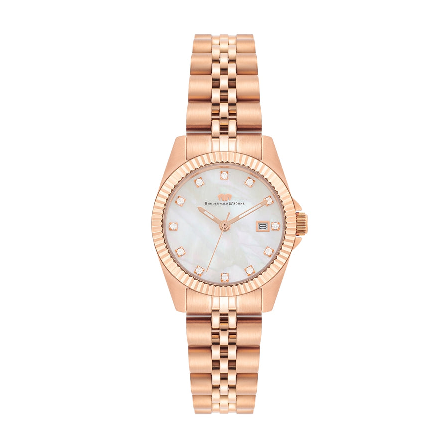 Damen Quarzuhr roségold Edelstahl roségold