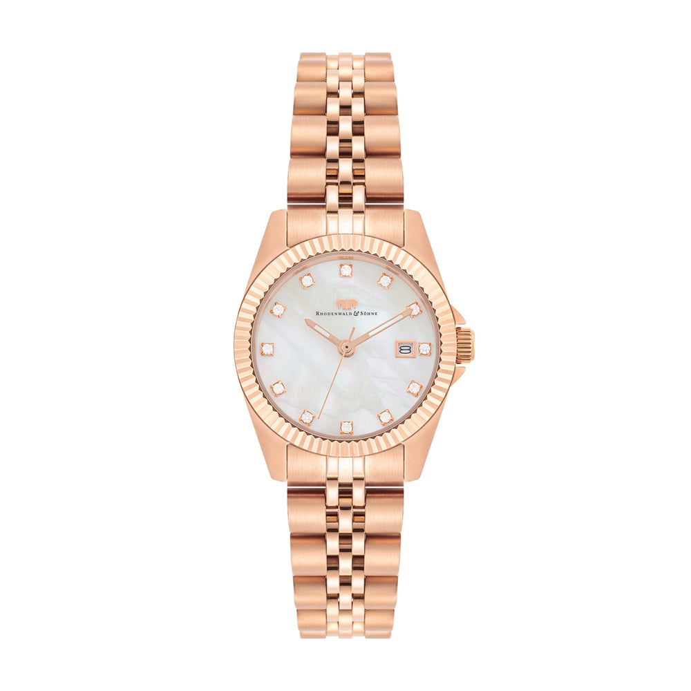 Damen Quarzuhr roségold Edelstahl roségold