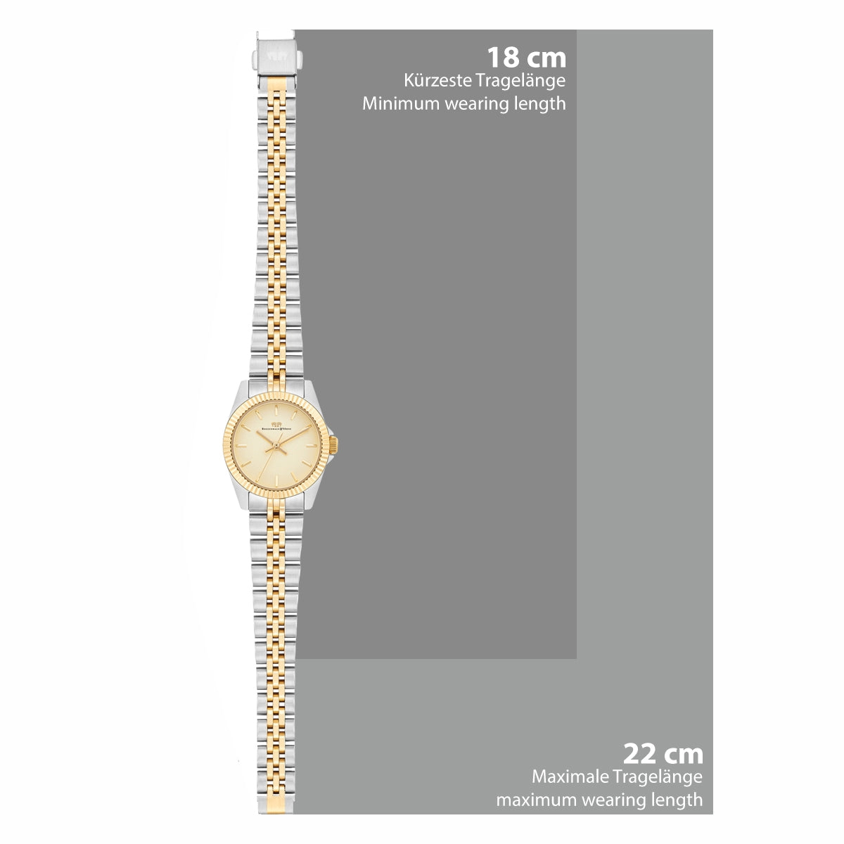 
                  
                    Damen Quarzuhr gelbgold/silber Edelstahl silber/gelbgold
                  
                