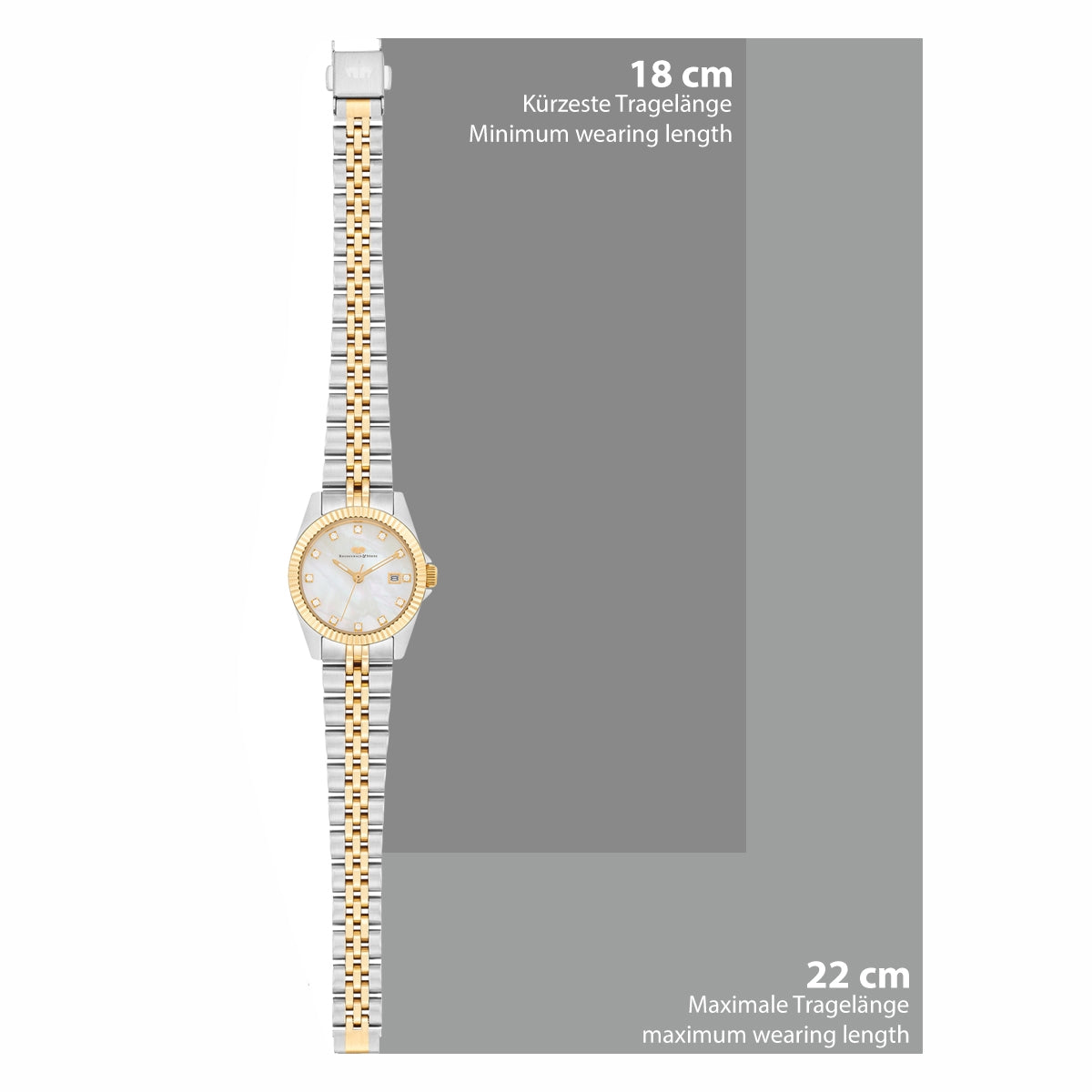 
                  
                    Damen Quarzuhr gelbgold/silber Edelstahl silber/gelbgold
                  
                