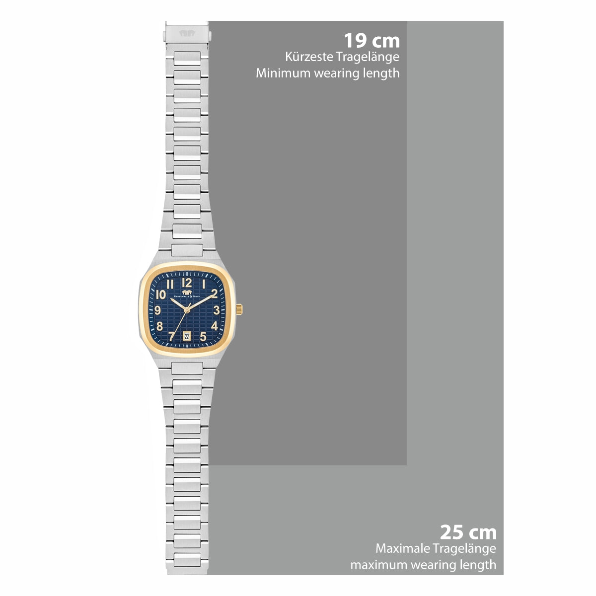 
                  
                    Herren Quarzuhr gelbgold/silber Edelstahl silber
                  
                