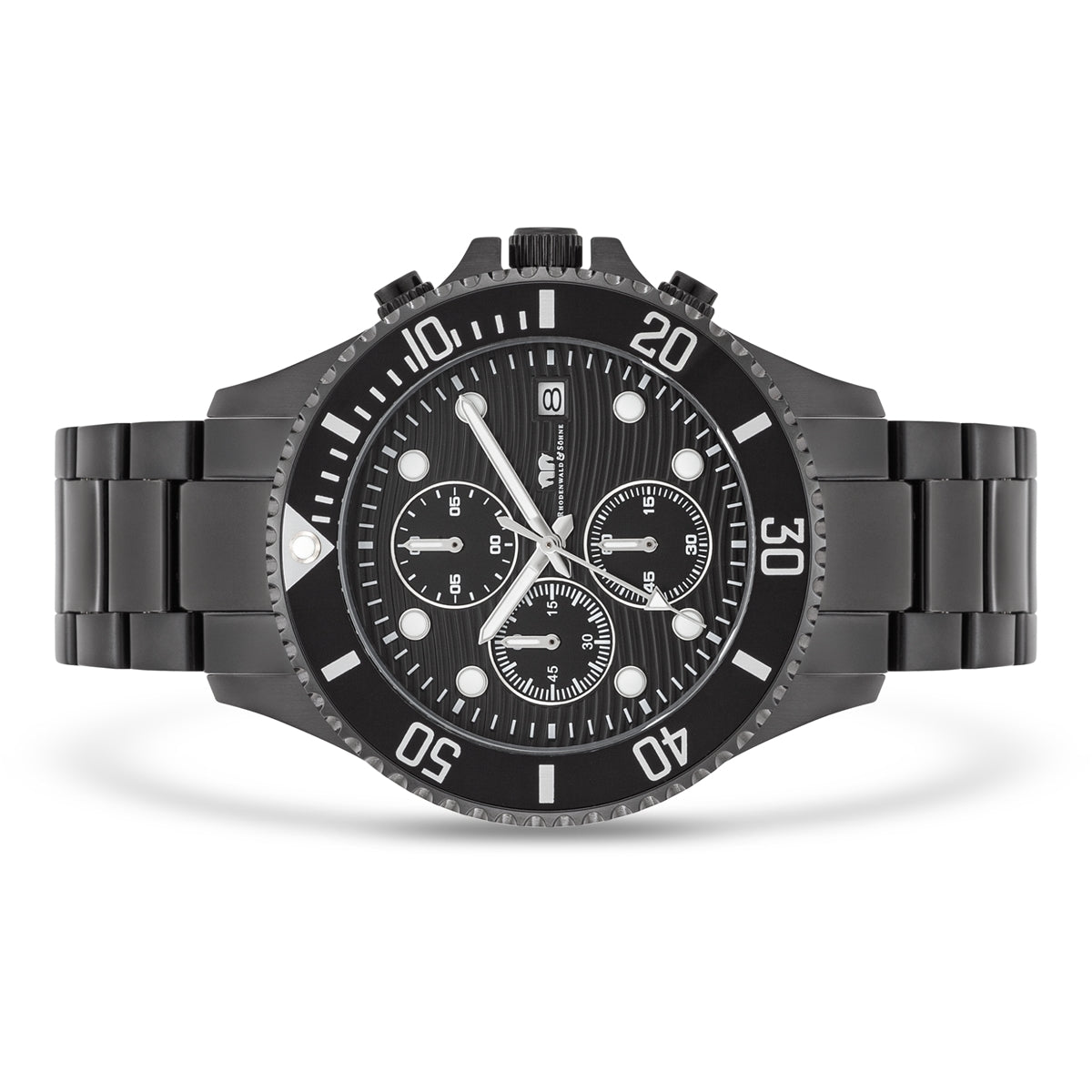 
                  
                    Herren Chronograph schwarz Edelstahl schwarz
                  
                