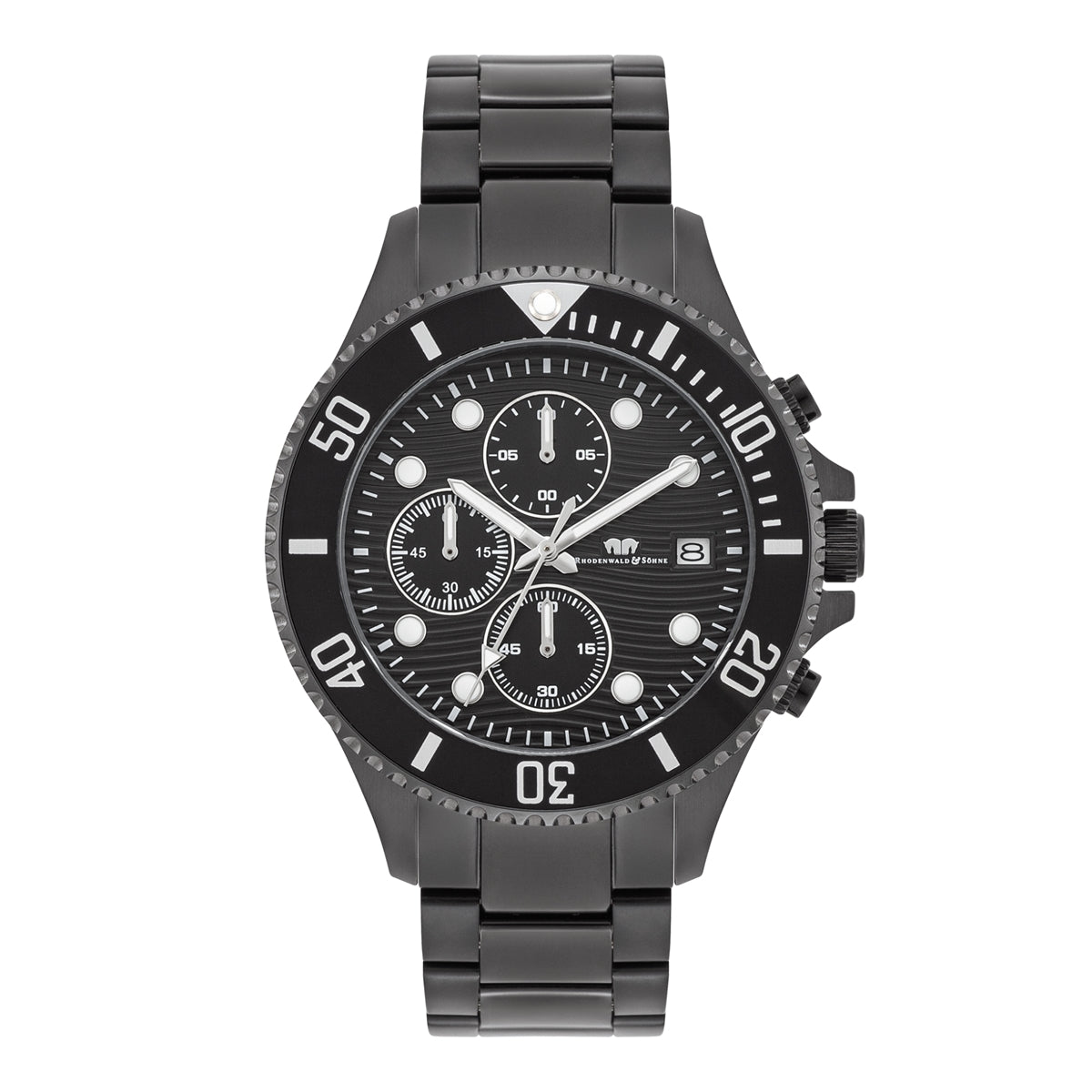 
                  
                    Herren Chronograph schwarz Edelstahl schwarz
                  
                