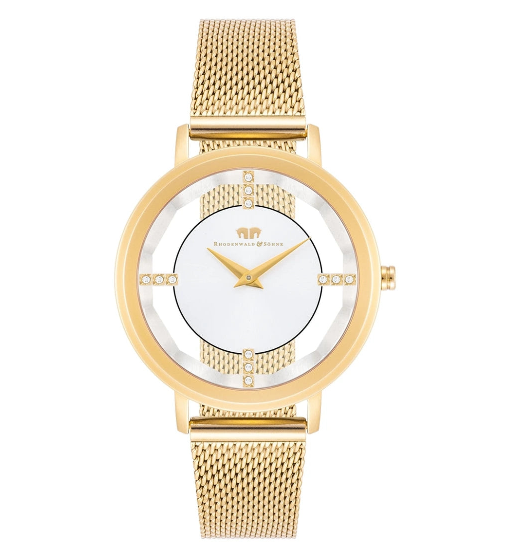 Damen Quarzuhr gelbgold Edelstahl gelbgold